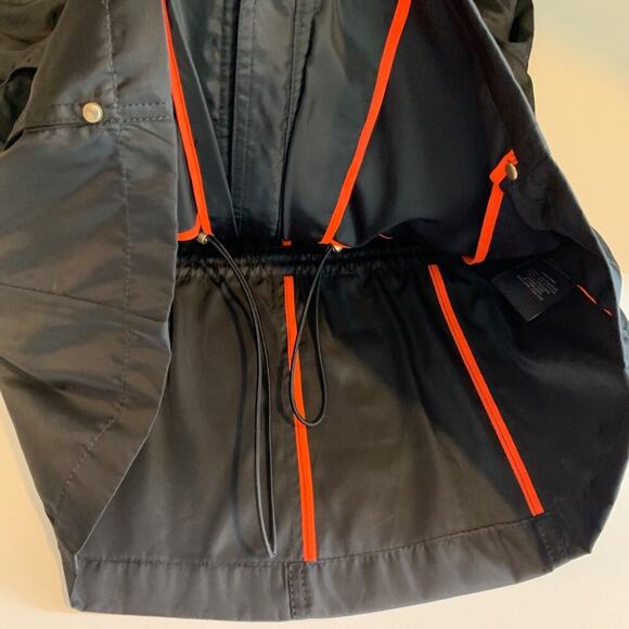 Vince Camuto Jacket Womens PP/PS Black Gold Quilt Trim Anorak Detach Hood - Picture 11 of 16